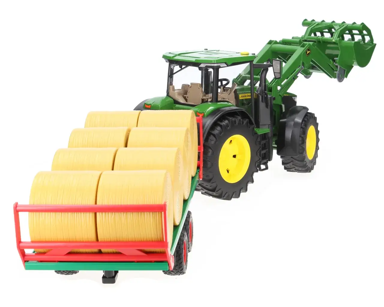 traktor zabawka z przyczepą i ładowaczem