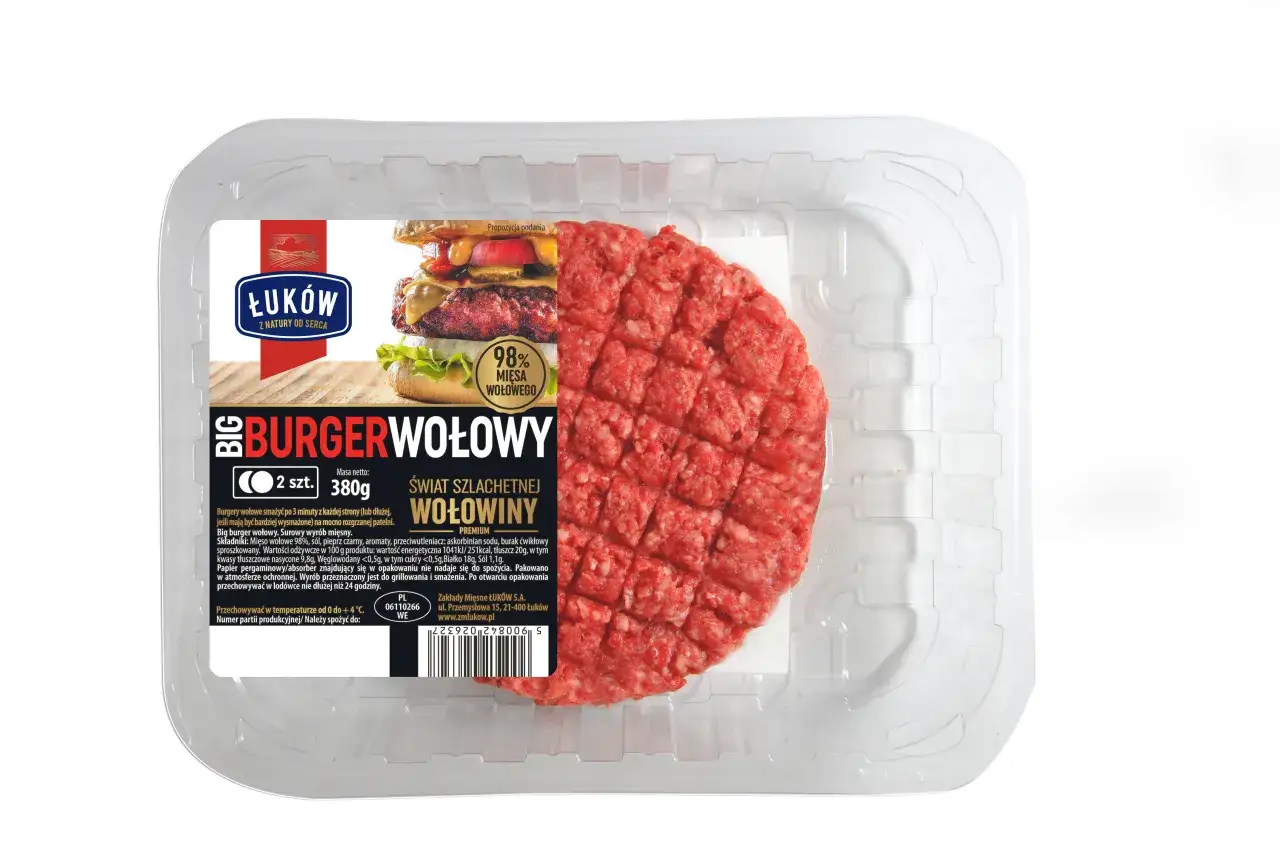 Przesolone mięso na burgera