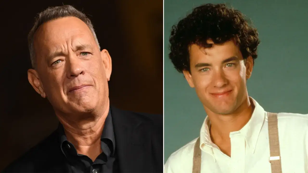 Tom Hanks w dwóch odsłonach: starszy, poważny aktor i młody, uśmiechnięty człowiek. W jakich filmach grał Tom Hanks?