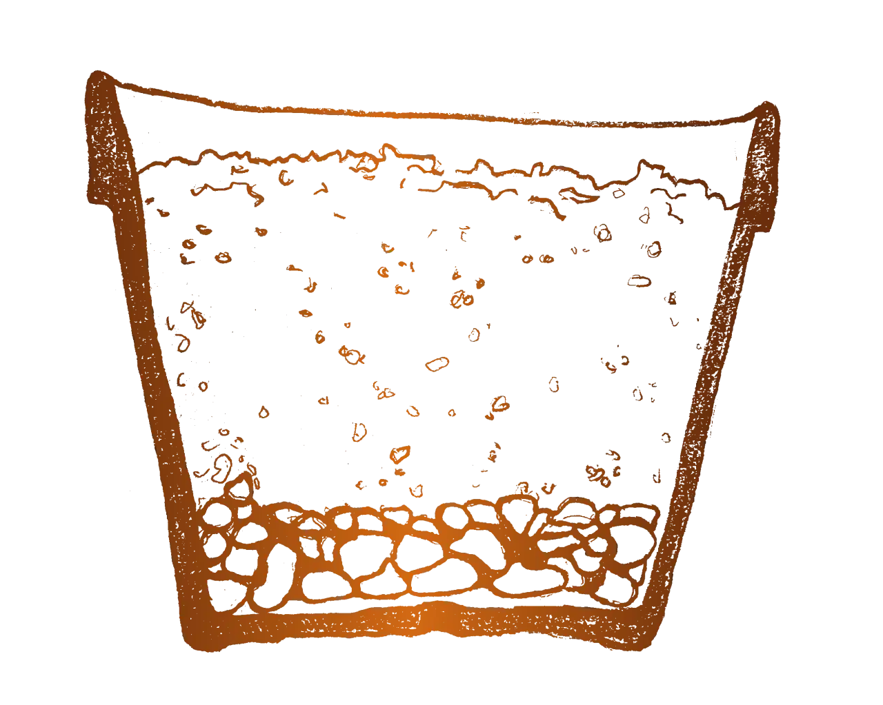 drenaż w doniczce sukulenty schemat