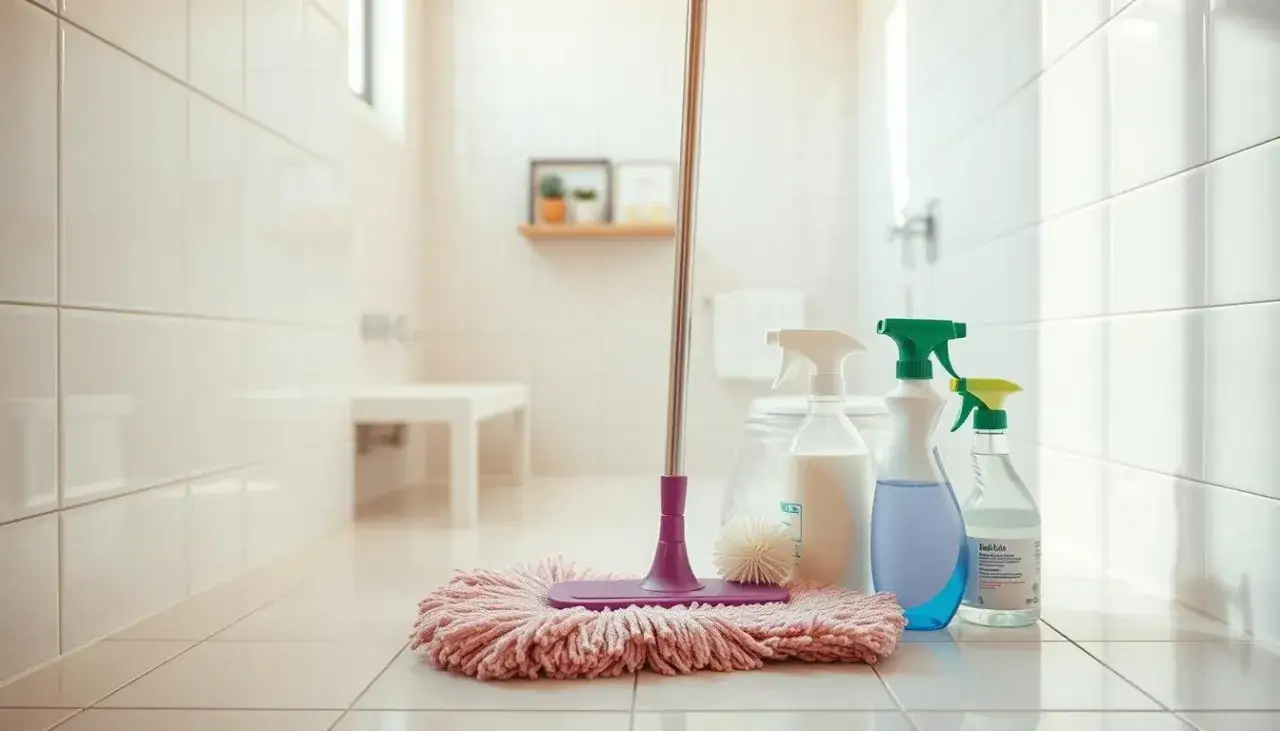 Zdjęcie Czym myć płytki w łazience, aby uniknąć zarysowań i smug?