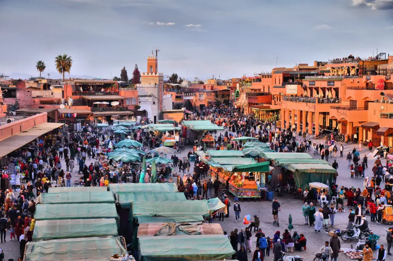 targ w Marrakeszu, plac Dżami al-Fana