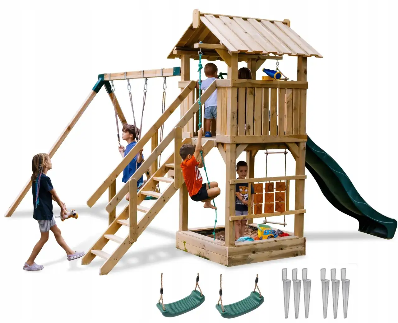 Plac zabaw dla niemowląt huśtawka kubełkowa piaskownica