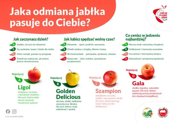 Tabela kaloryczności jabłek w zależności od wielkości i odmiany