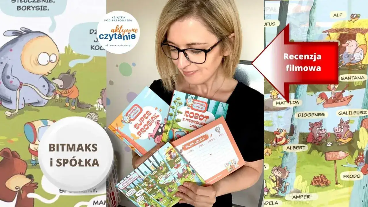 Kobieta trzyma książki z serii 