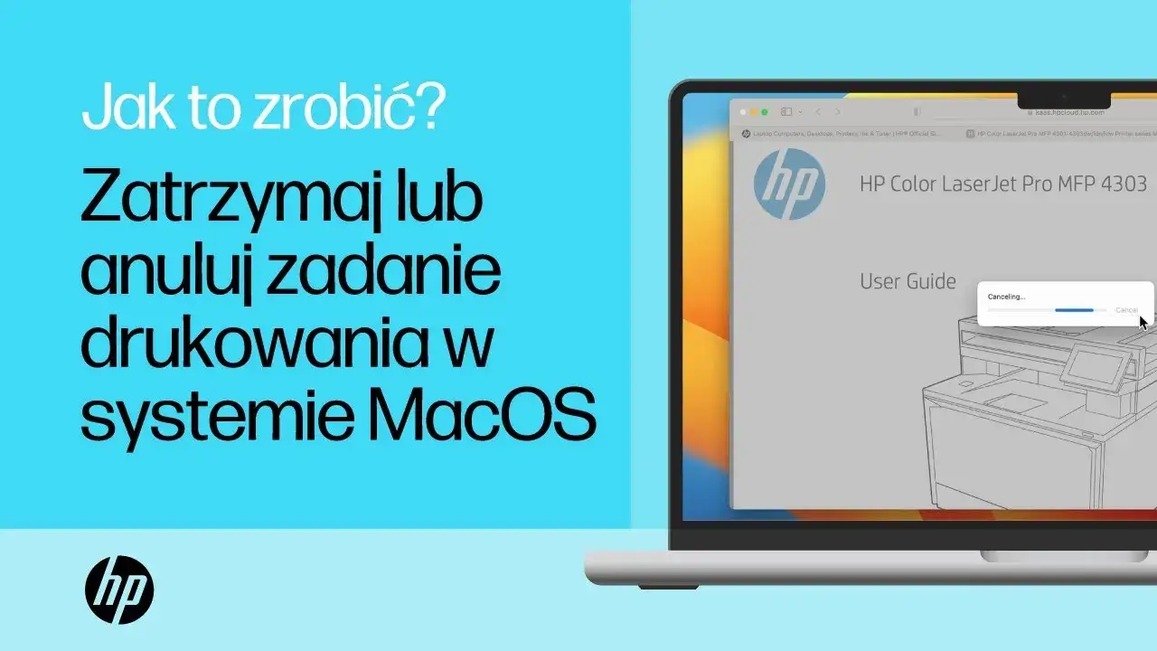 anulowanie drukowania windows macos