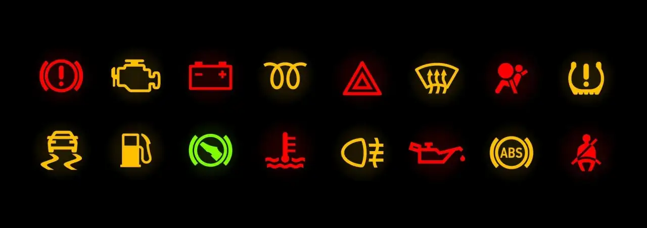 ikony pomarańczowe kontrolki samoch&oacute;d
