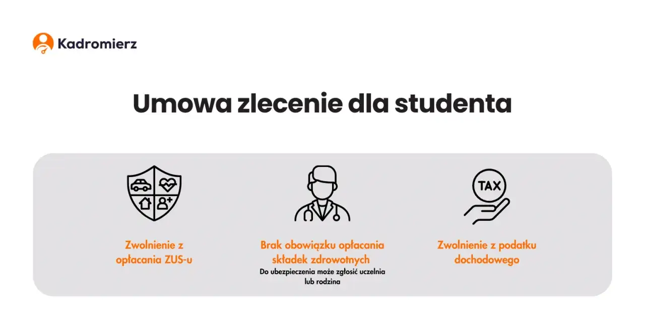 student umowa zlecenie bez zus pit