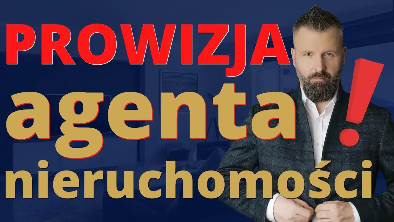 Prowizja agenta nieruchomości &ndash; ważna informacja dla kupujących i sprzedających. Mężczyzna w garniturze z wykrzyknikiem.
