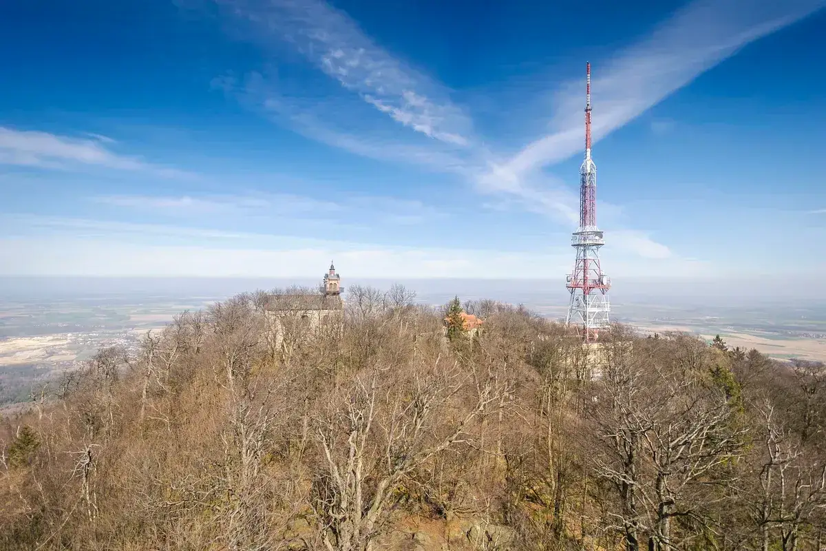 Masyw Ślęży widok z drona