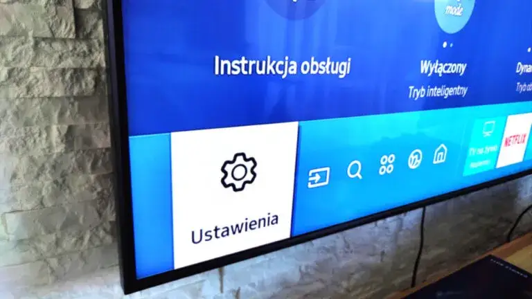 Menu trybów obrazu telewizor Samsung 4K