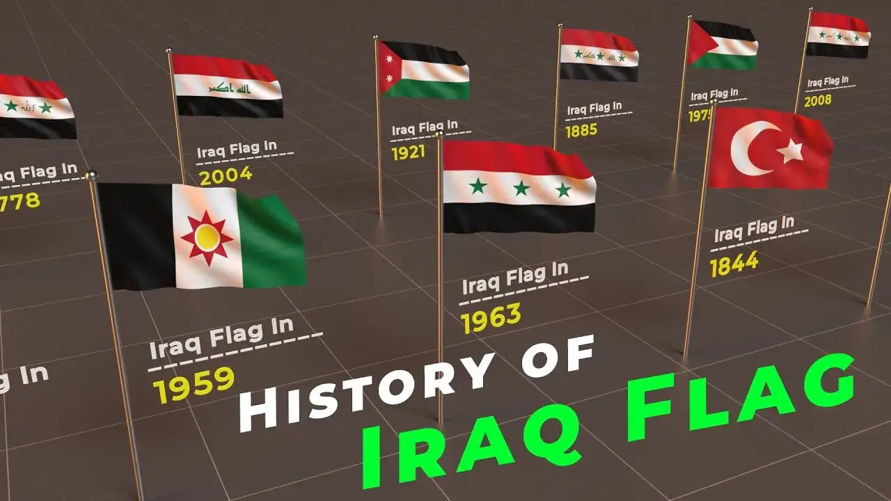 ewolucja flagi iraku historyczne wersje