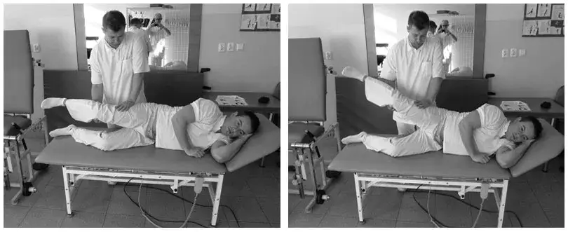 ćwiczenia przed endoprotezą biodra w leżeniu