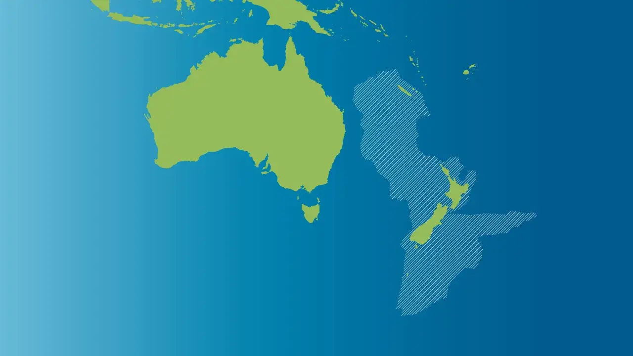 Mapa Australii i Nowej Zelandii. Kiedy odkryto Nową Zelandię? To pytanie zadaje sobie wielu podróżników.