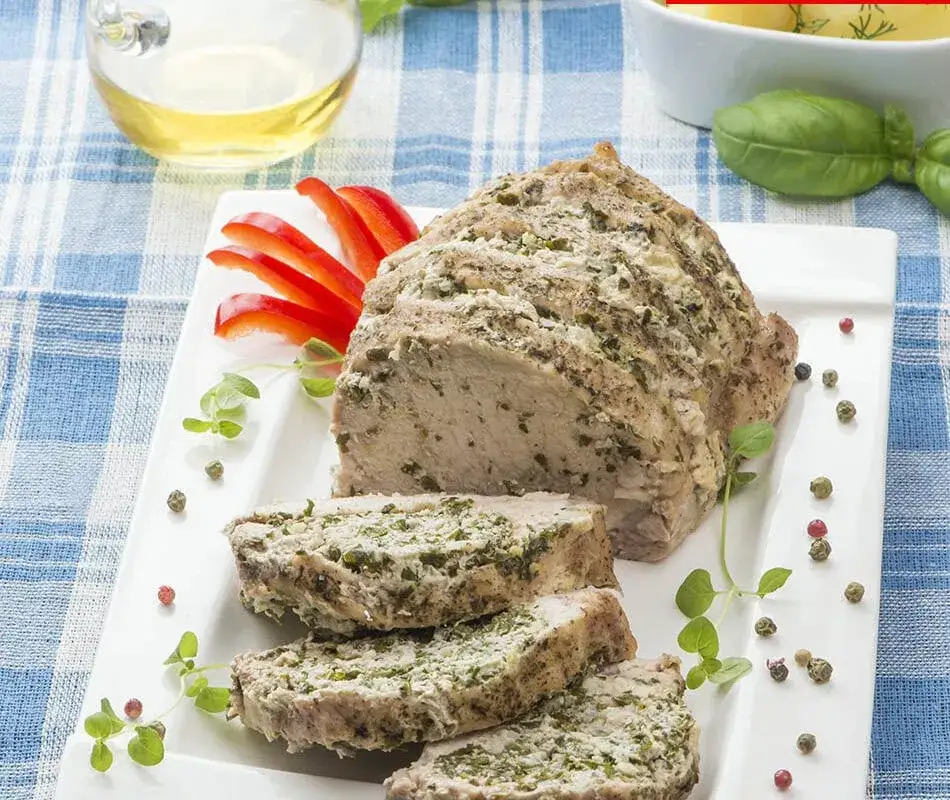 dietetyczny schab pieczony ziołami czosnkiem