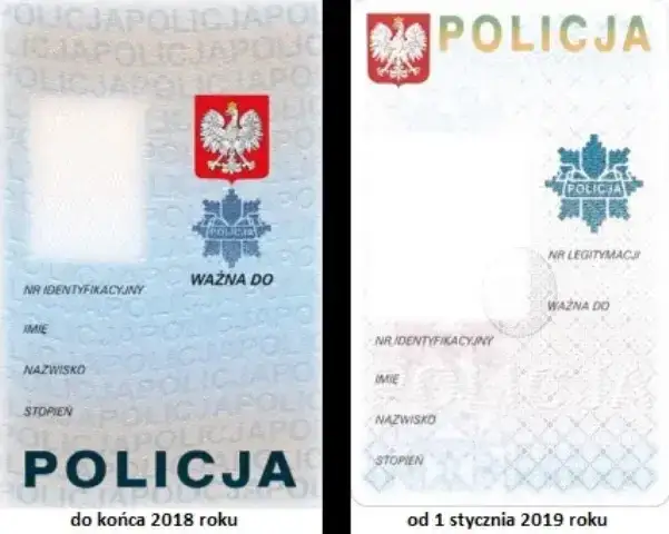 Legitymacja służbowa policjanta wzór