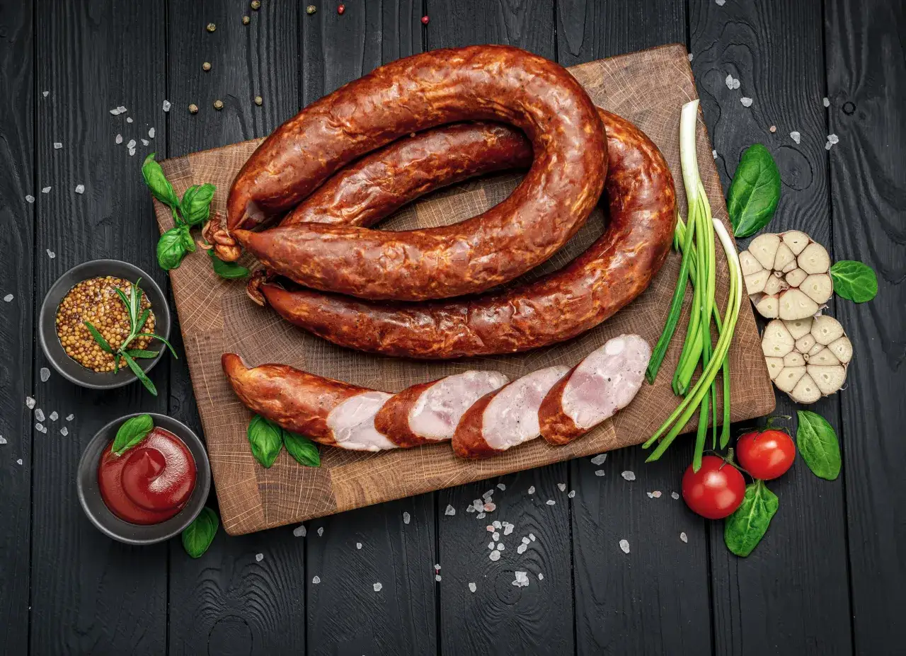 r&oacute;żne rodzaje kiełbas parzenie