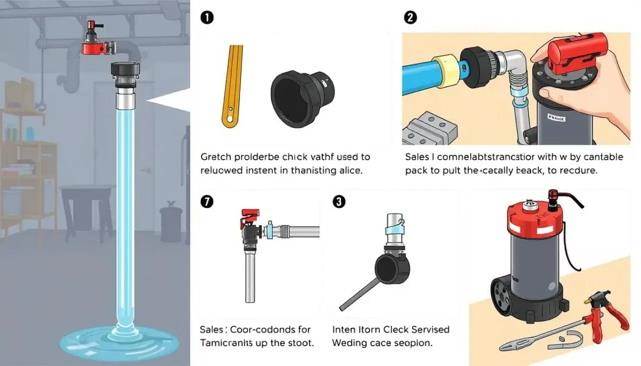montaż zaworu zwrotnego pompa głębinowa krok po kroku