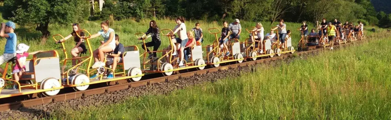 Bieszczadzkie Drezyny Rowerowe na torach