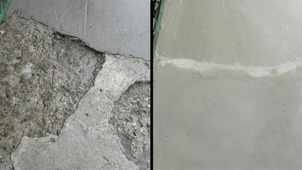 renowacja podjazdu betonowego przed po