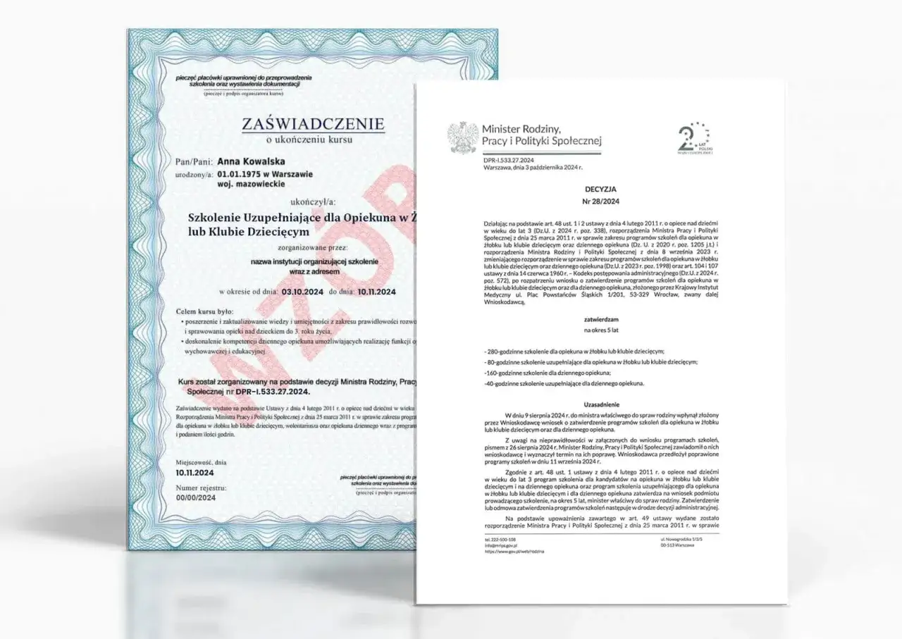 Program kursu opiekuna żłobkowego