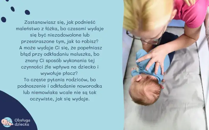 błędy przy podnoszeniu niemowlęcia infografika
