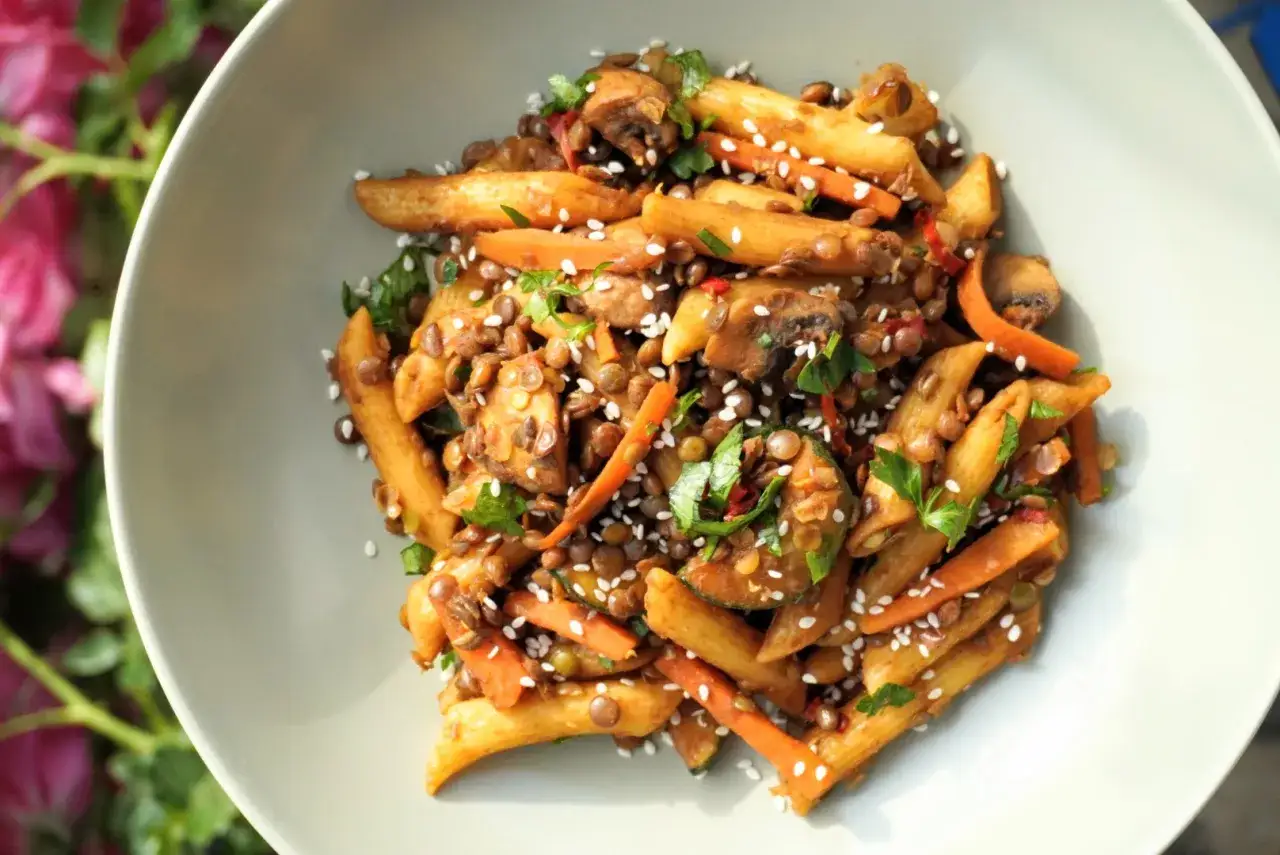 szybki obiad wege makaron