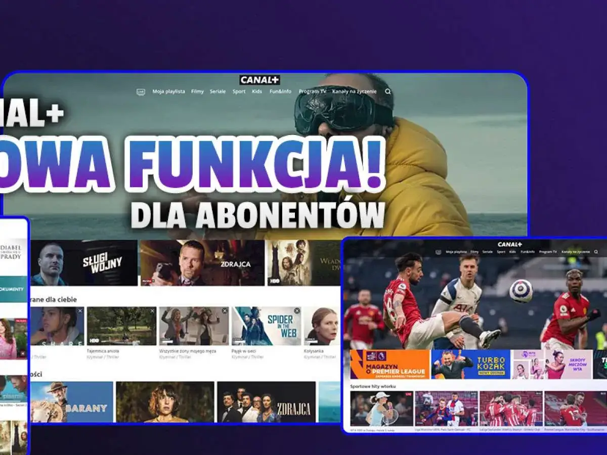 Canal+ online interfejs na r&oacute;żnych urządzeniach