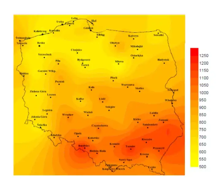 Zdjęcie Mapa nasłonecznienia Polski: narzędzie dla inwestorów 