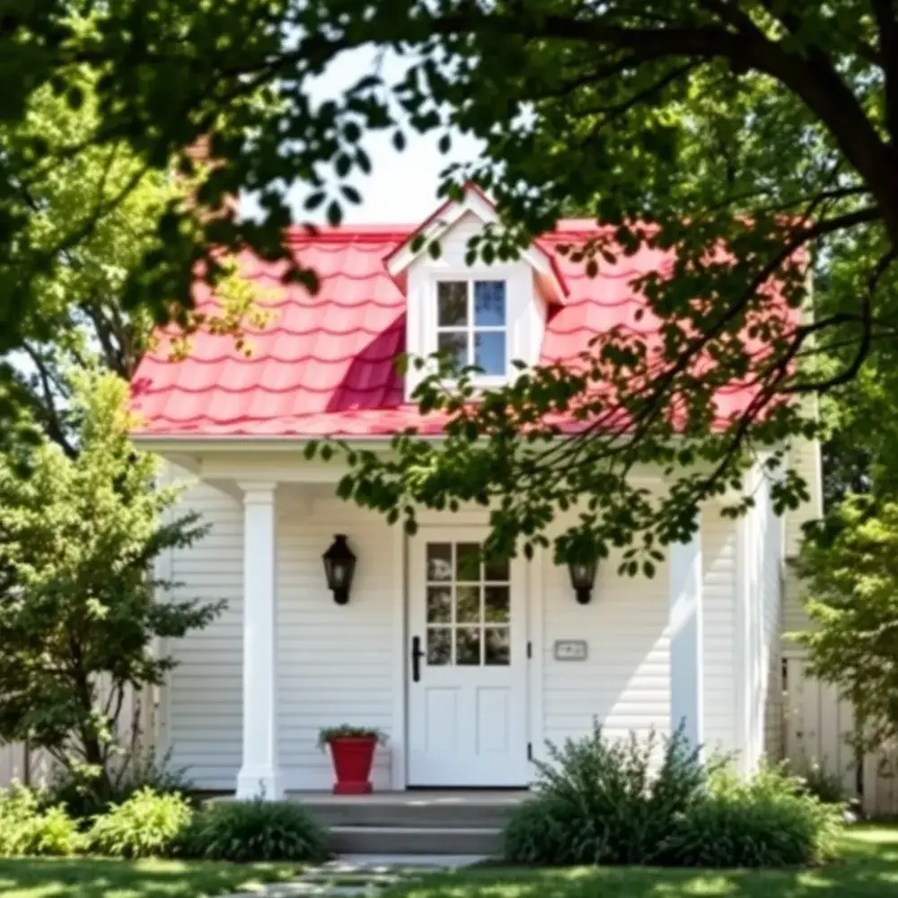 Zdjęcie Wiśniowy dach jaka elewacja - idealne kolory i materiały do Twojego domu