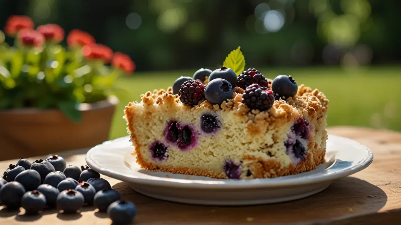 Zdjęcie Jak zrobić ciasto z jagodami na oleju i kruszonką? Idealne na lato