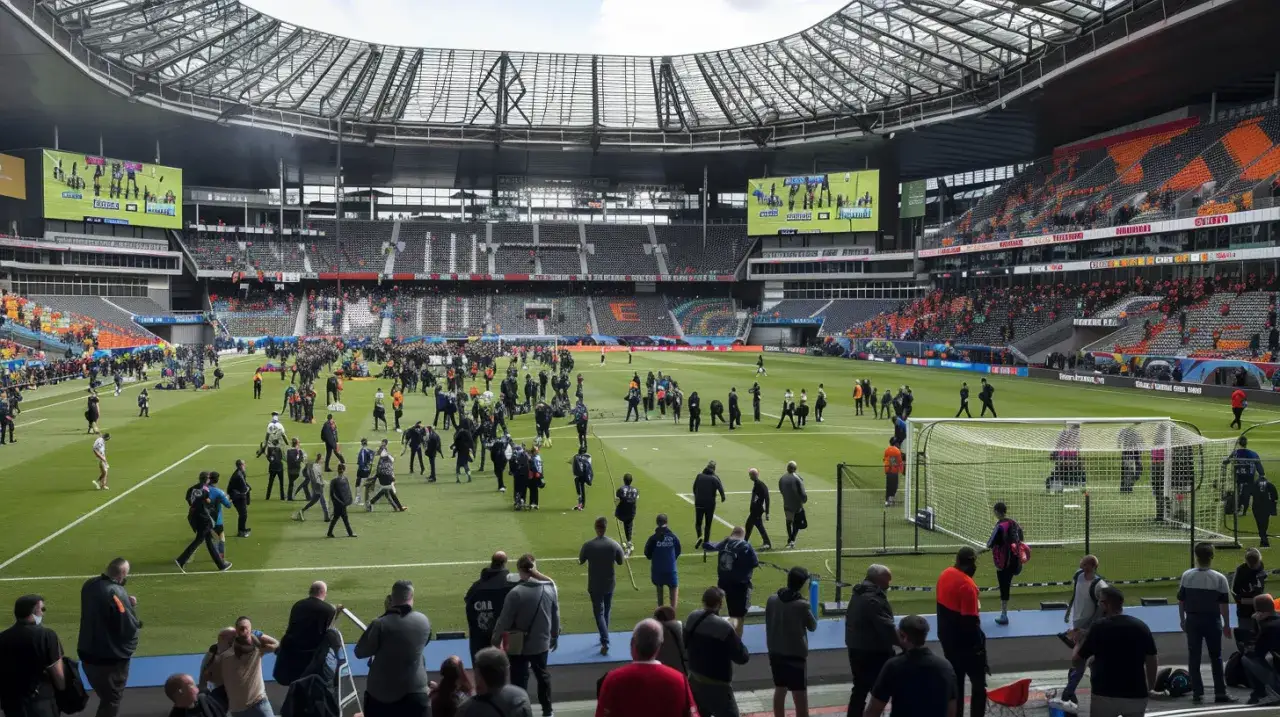 Zdjęcie Belgia vs Szwecja: Dlaczego przerwano hitowy mecz?