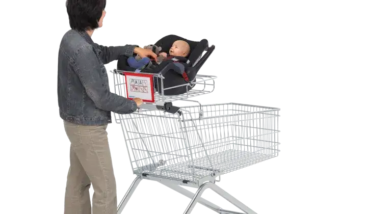 Zdjęcie Jak zamontować fotelik na wózek sklepowy bez ryzyka dla dziecka