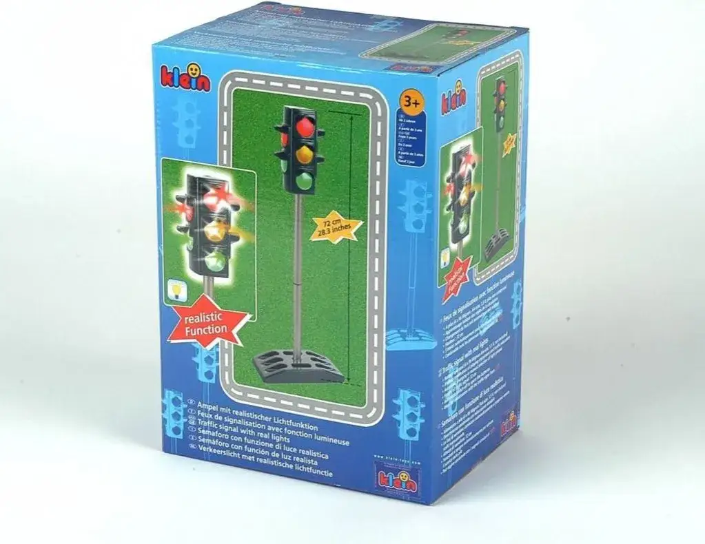Zdjęcie Edukacyjna zabawka sygnalizacja świetlna, która uczy dzieci zasad ruchu