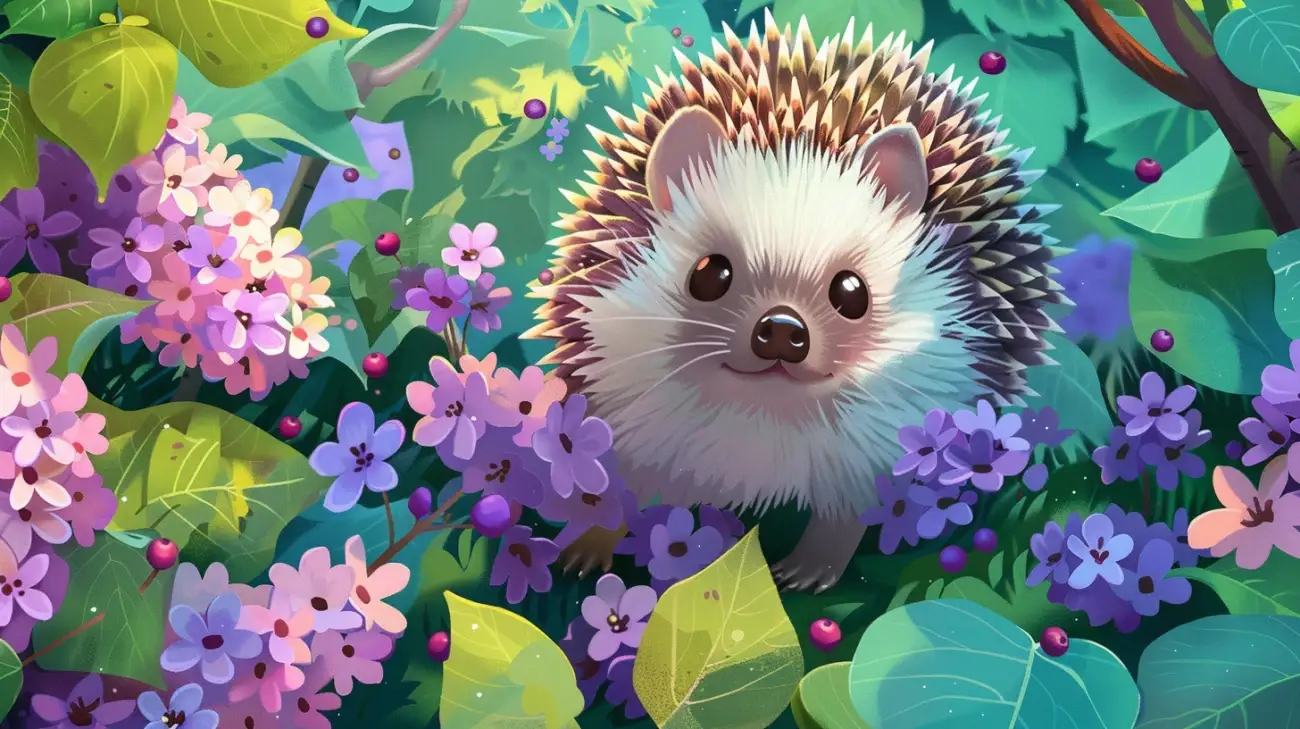 Zdjęcie Kolorowanka z jeżem i baziami do wydruku za darmo dla małych artystów