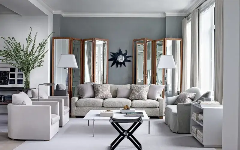 Zdjęcie Jak kreatywnie zaaranżować pok&oacute;j z szarymi ścianami - pomysły i inspiracje