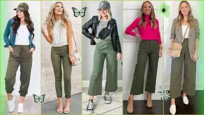 Zdjęcie Domina el pantalón verde militar: looks versátiles para día y noche