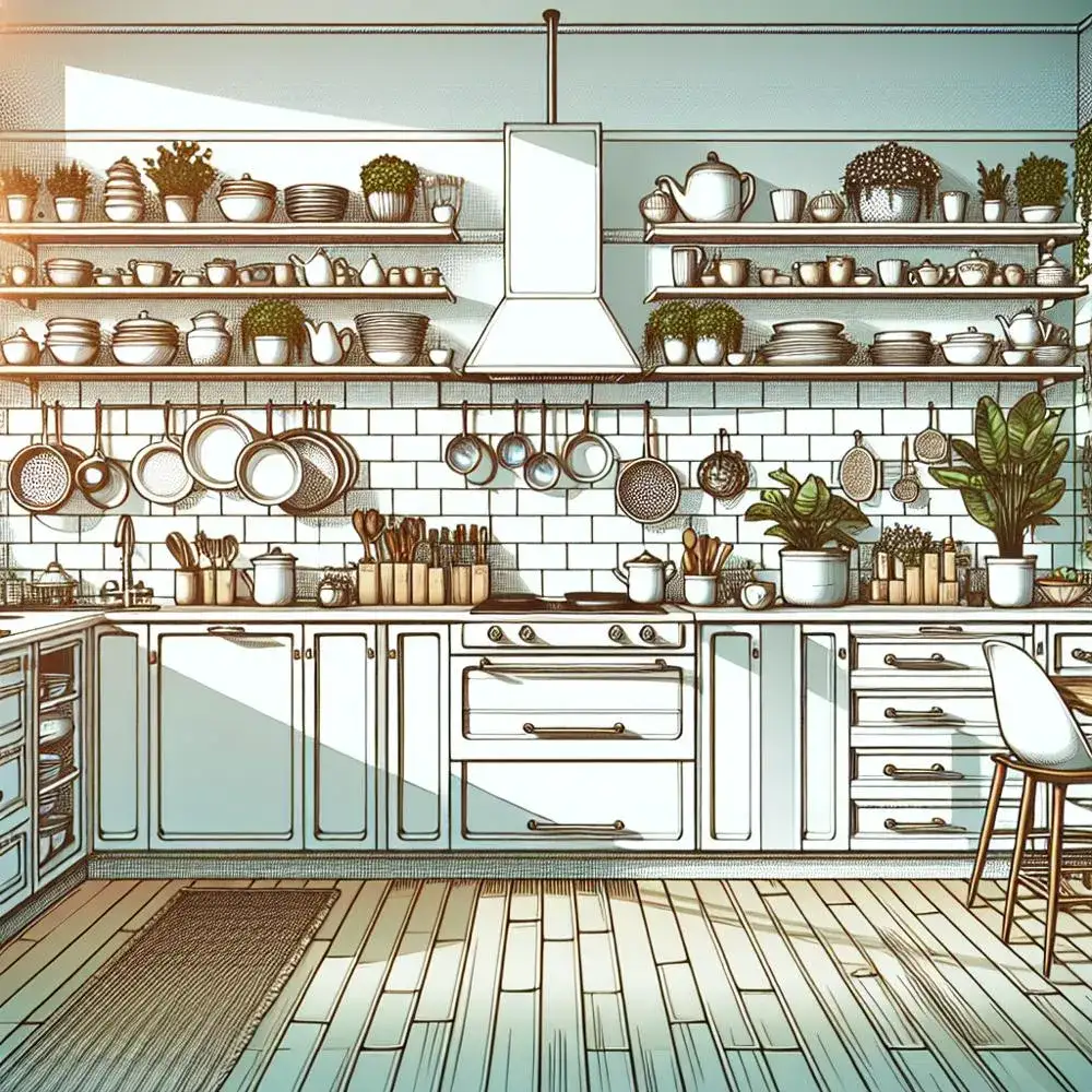 Zdjęcie Kuchnia bez górnych szafek - najlepsze pomysły na ścianę, które zachwycą