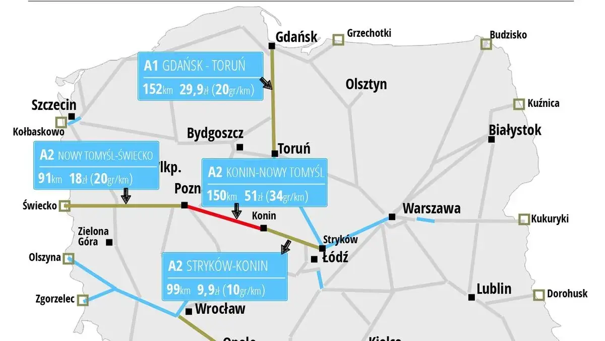 Zdjęcie Który odcinek autostrady A2 jest płatny? Zobacz, gdzie zapłacisz!
