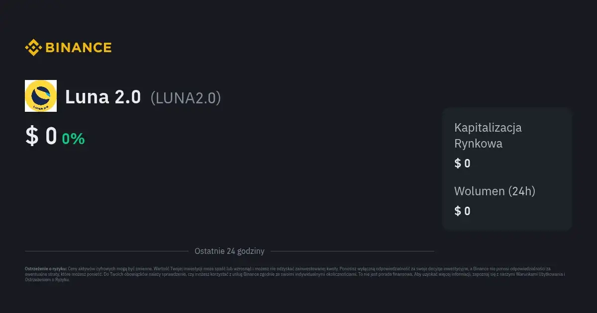 Zdjęcie Cena kryptowaluty Luna - Ostatnie wartości w czasie rzeczywistym