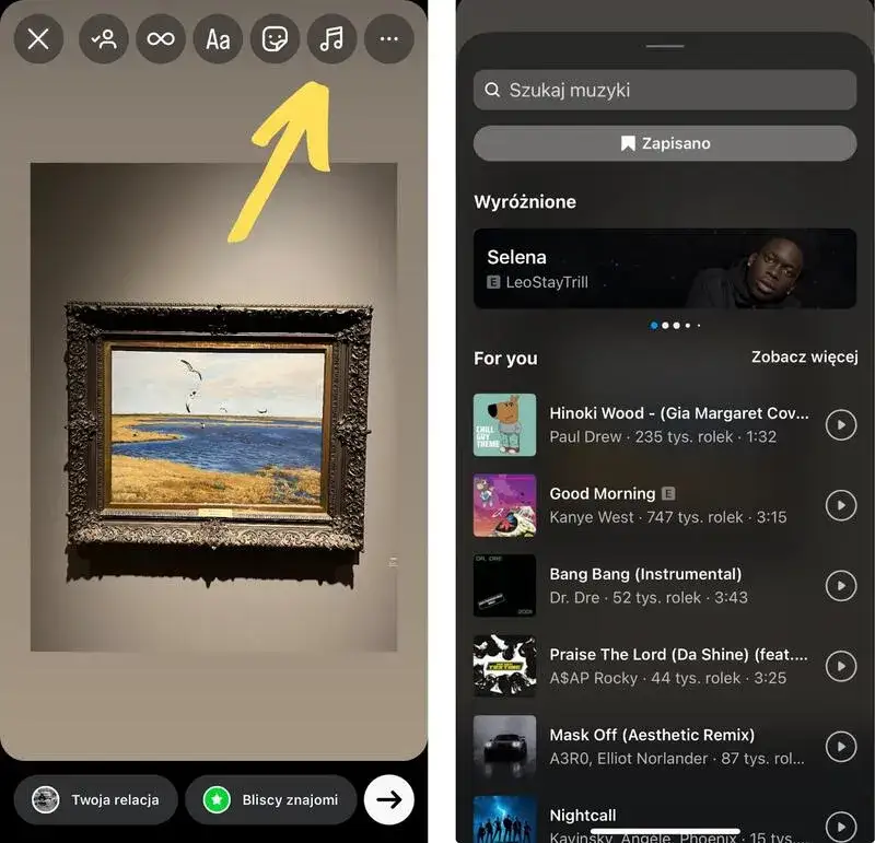 Zdjęcie Jak dodać muzykę na story Instagram i wyróżnić swoje relacje