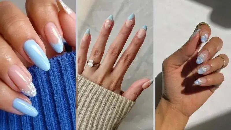 Zdjęcie Ombre niebieskie paznokcie - krok po kroku stylizacja Twoich marzeń