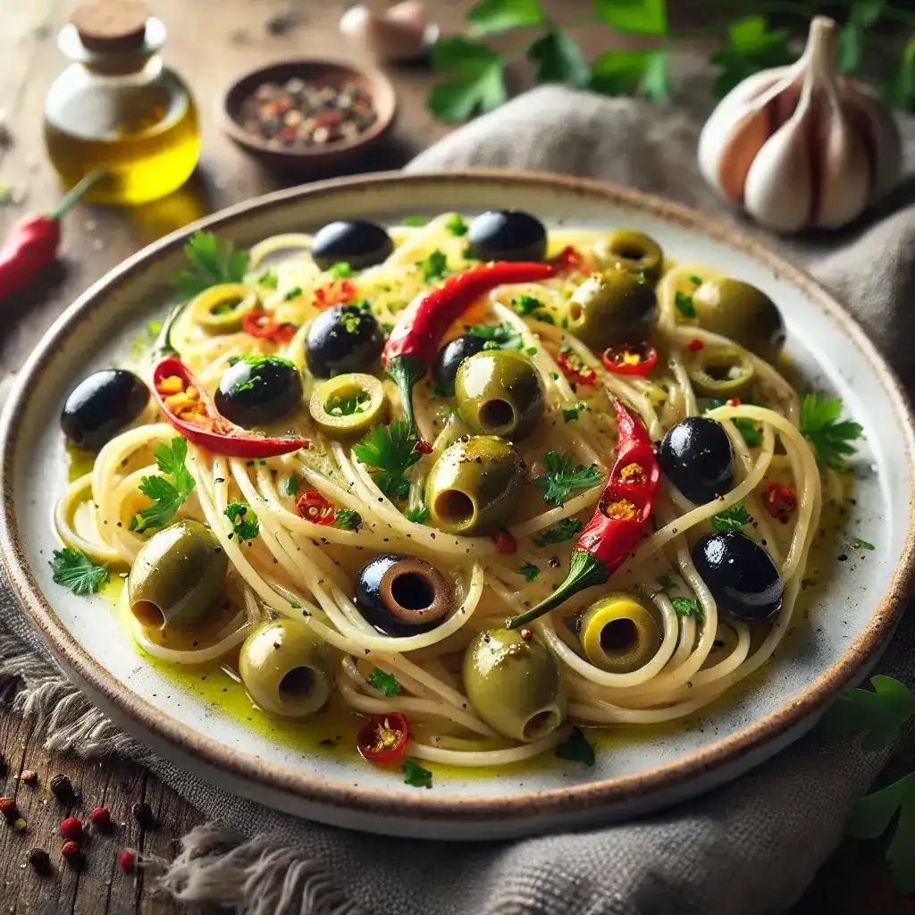 Zdjęcie Proste i pyszne spaghetti z oliwkami - idealny przepis na obiad