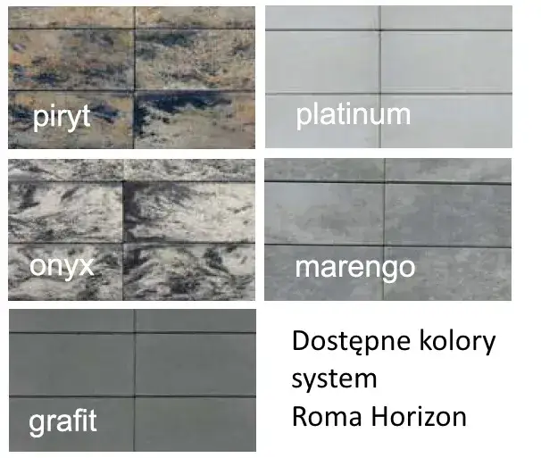 Zdjęcie Roma Horizon Marengo: nowoczesne bloczki ogrodzeniowe Joniec
