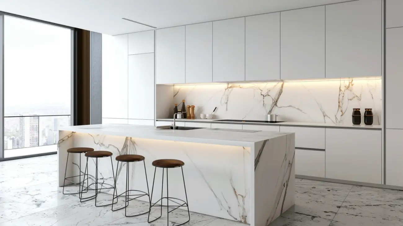 Zdjęcie Marmurowy blat kuchenny - luksus i elegancja we wnętrzach