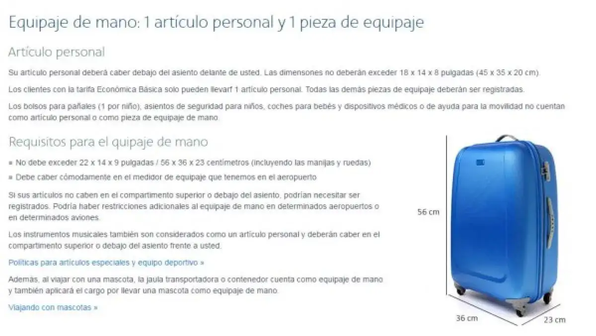 Zdjęcie Qué se considera equipaje de mano: dimensiones y restricciones esenciales