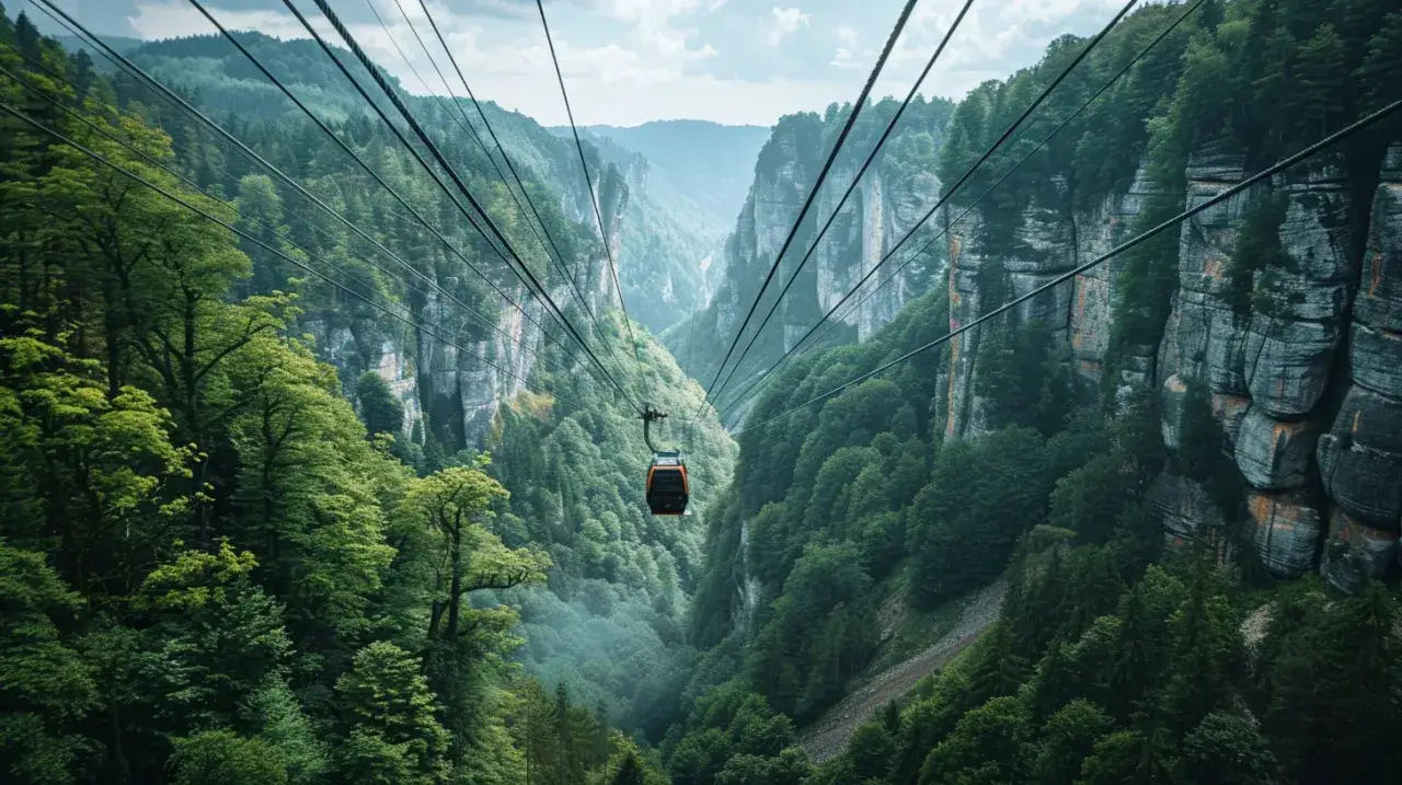 Zdjęcie Kolej linowa w Wąwozie Homole: Cennik i informacje dla turystów