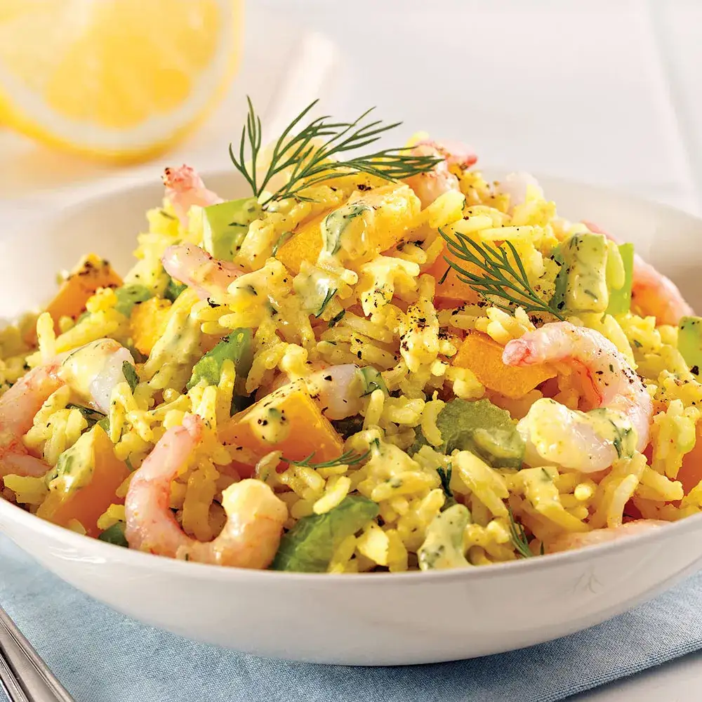 Zdjęcie Recette de salade de riz au crevette crémeuse et savoureuse à essayer