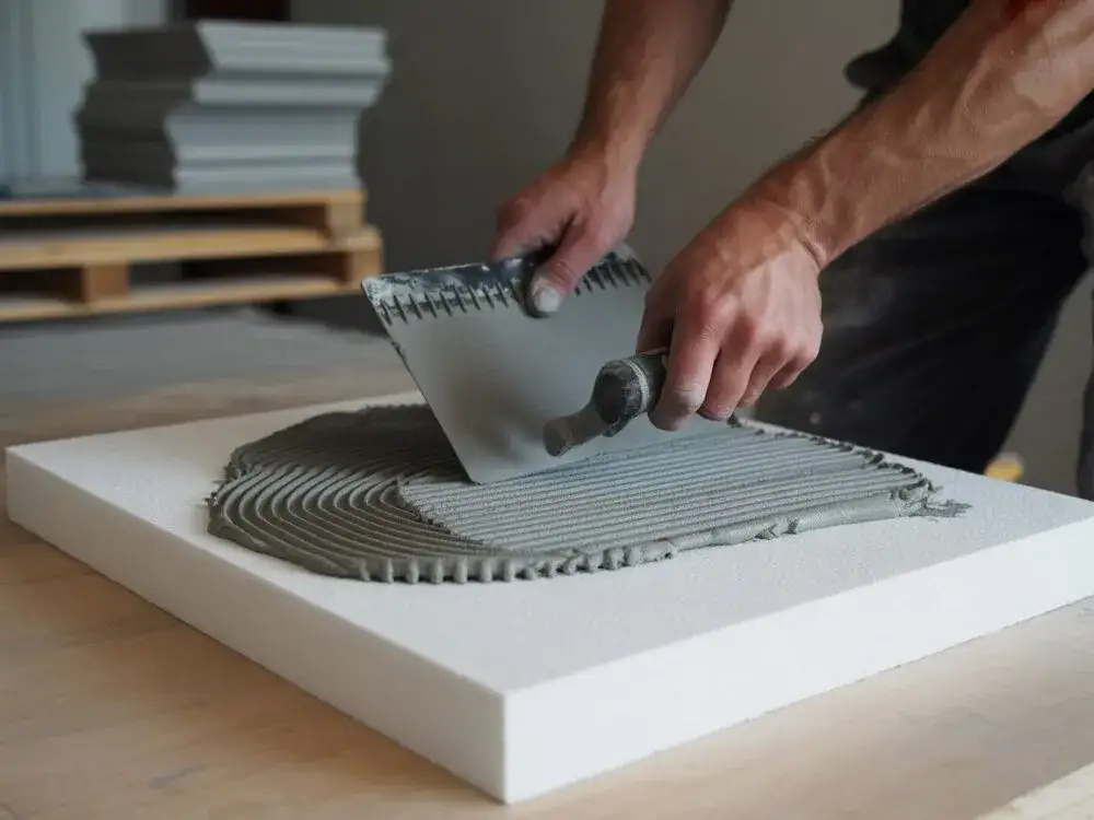 Zdjęcie Czym pomalować klej na styropianie, aby uzyskać trwały efekt?