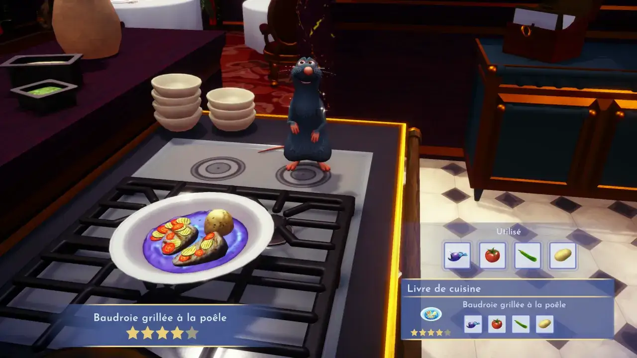 Zdjęcie Recette de baudroie grillée à la poêle dans Disney Dreamlight Valley